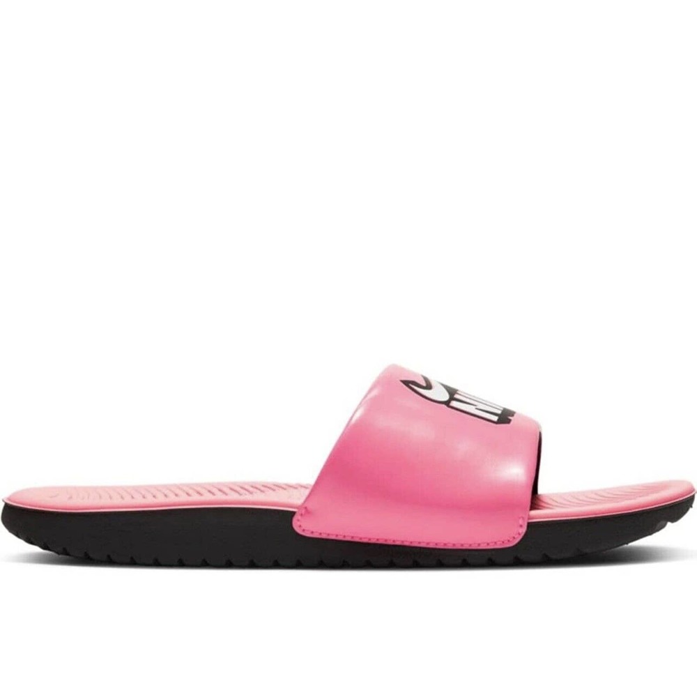 Nike Sandals Girls Size 6Y‎ Kawa GS Logo Slides Pink White Kids Big Girls